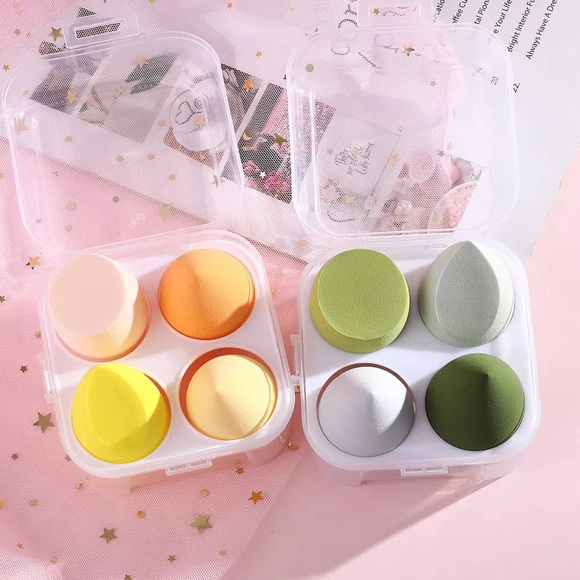 Set of 4 Air Cushion Makeup Egg Sponge with clear casing - Picture 6 of 11